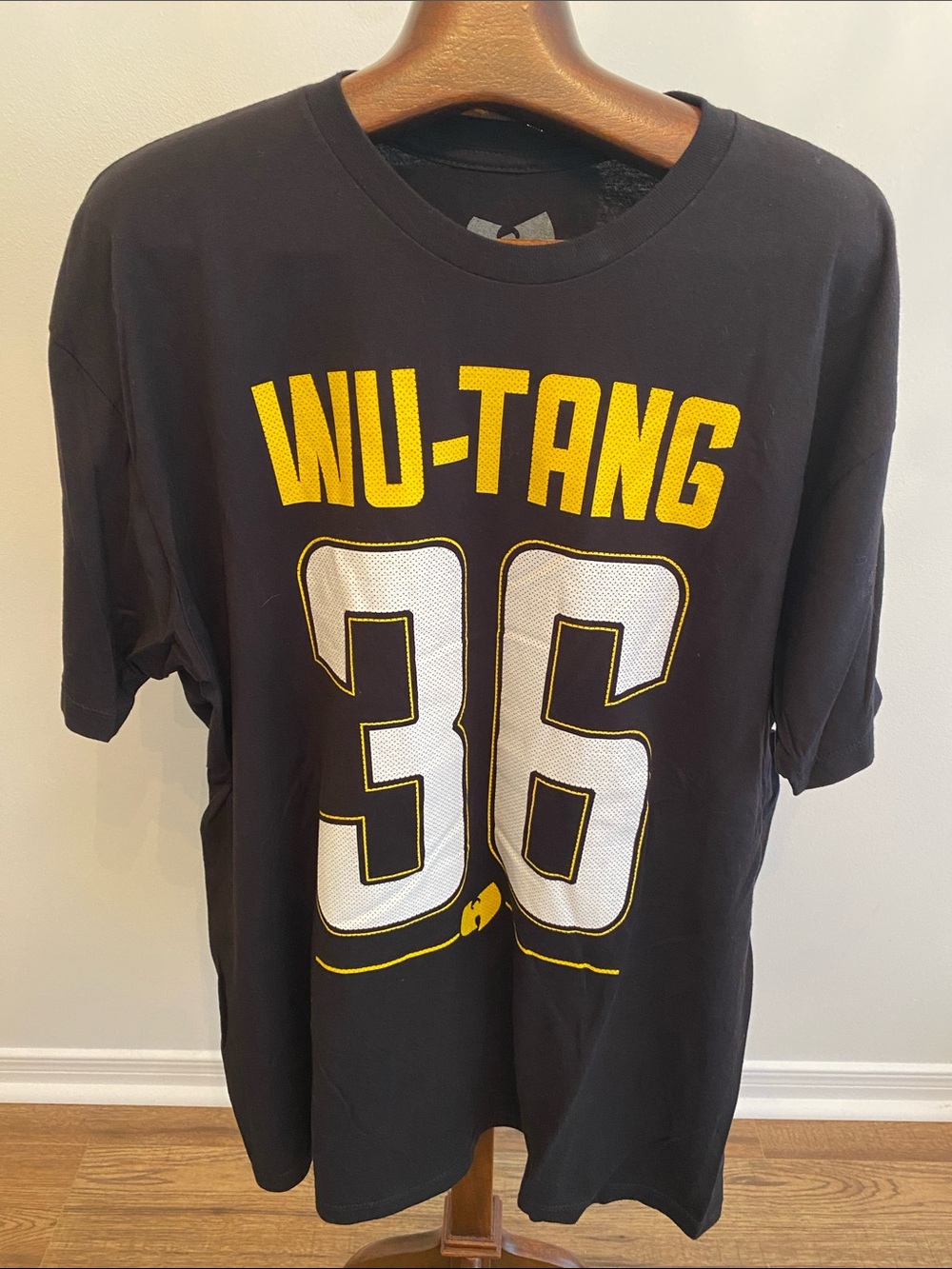 Wu-Tang Black Short Sleeve Graphic Tee with Yellow and White Accents